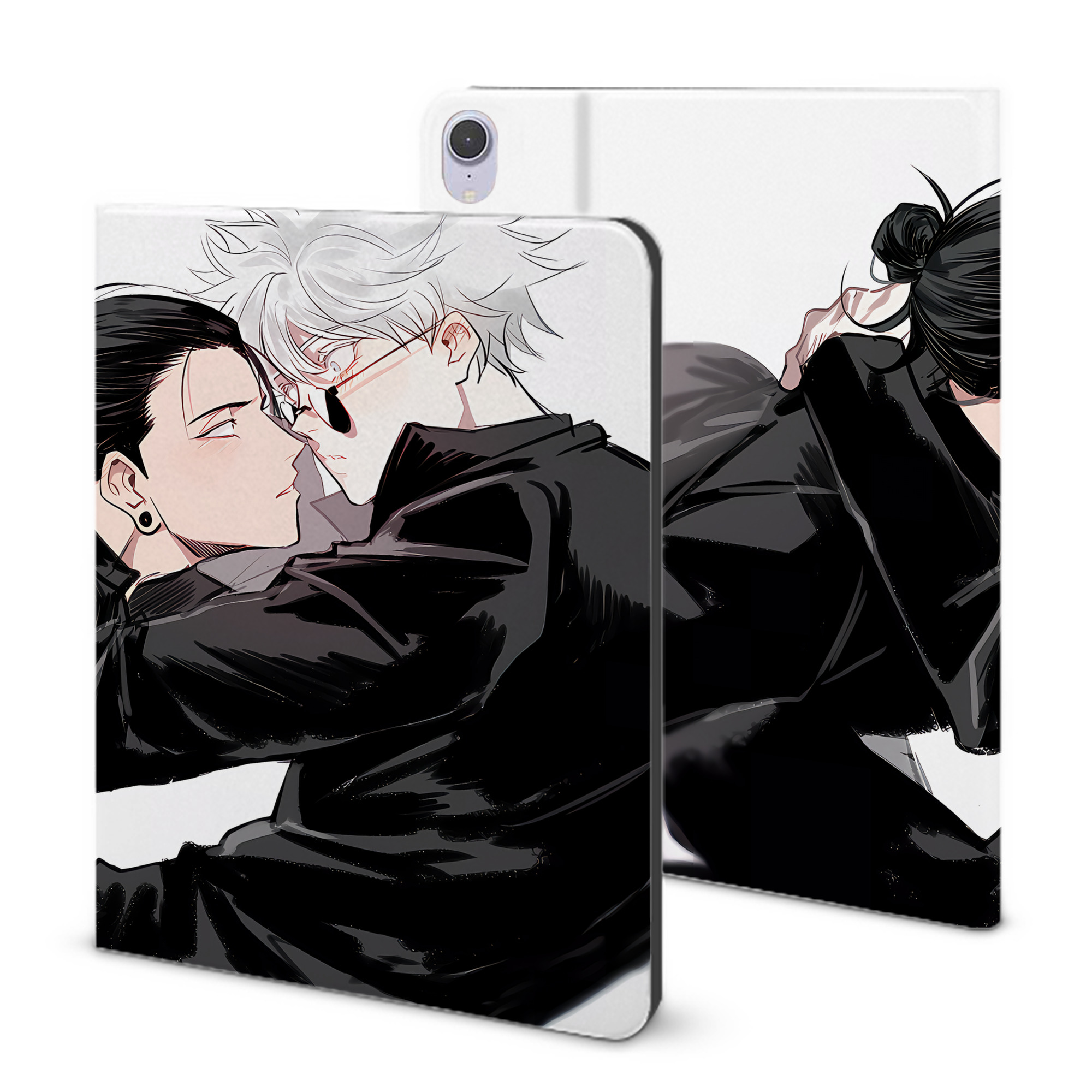 （画像用） 呪術廻戦 Jujutsu Kaisen IPad ケース ブック型 PUレザー TPU 耐衝撃 軽量 薄型 ペン収納なし 全面保護 IPad 各モデル対応